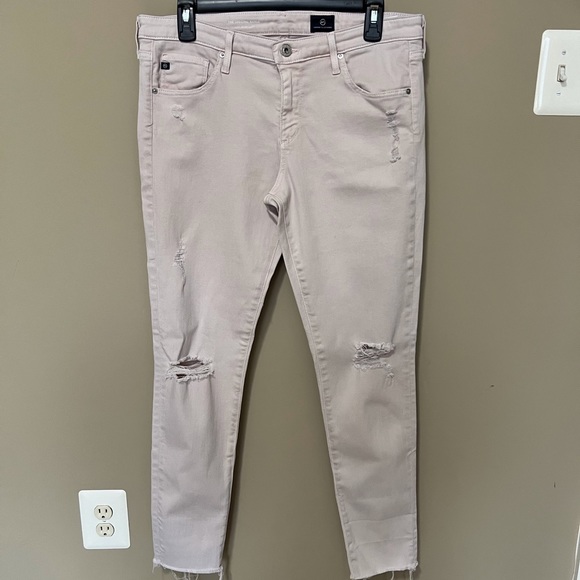 Adriano Goldschmied AG The Legging Ankle pink jean size 31 - Picture 2 of 5